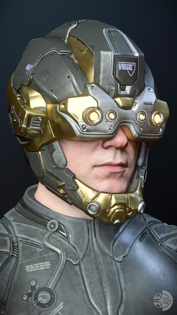 Argus Helmet Silver/Gold/Grey