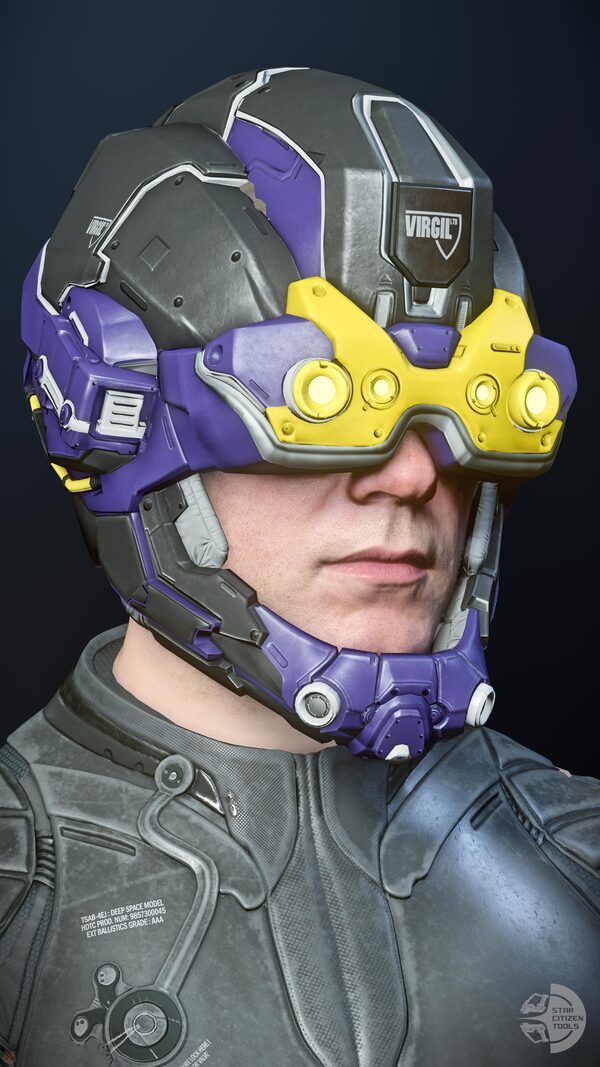 Argus Helmet Black/Silver/Yellow