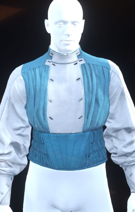 Kamar Jacket White and Turquoise