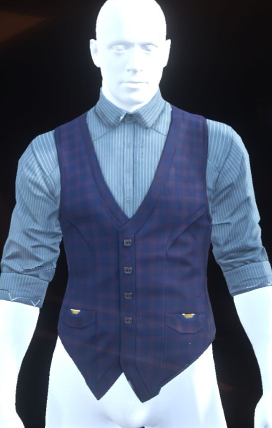 Aranda Shirt Purple Plaid/Blue Pinstripe